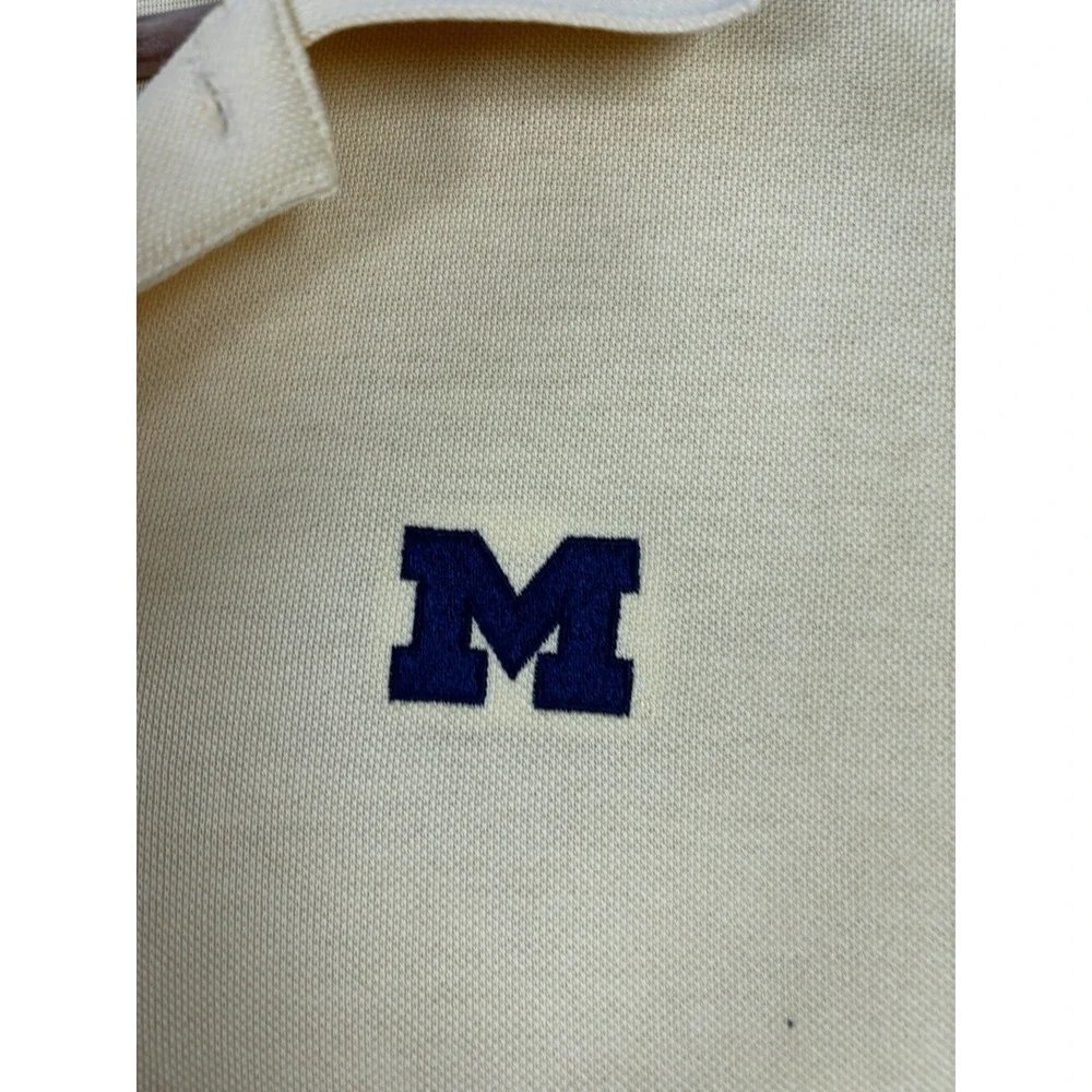 Cutter & Buck Polo Shirt Mens 4XL Yellow Michigan Wolverines Football S/S Golf